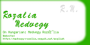 rozalia medvegy business card